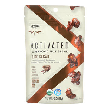 Living Intentions Nut Blend - Sprouted - Dark Cacao - Case Of 6 - 4 Oz - Maras Green