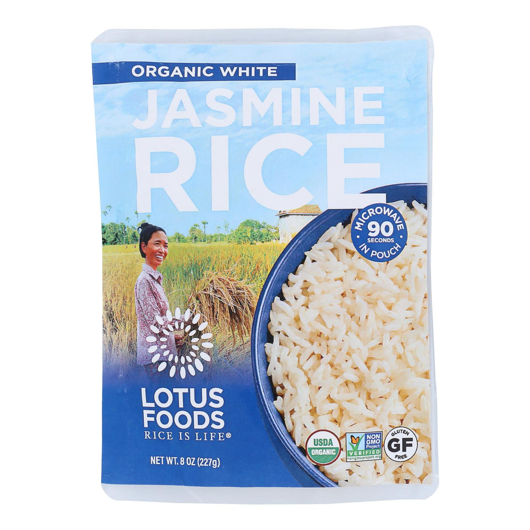 Lotus Foods - Rice White Jas Pouch - Case Of 6 - 8 Oz - Maras Green