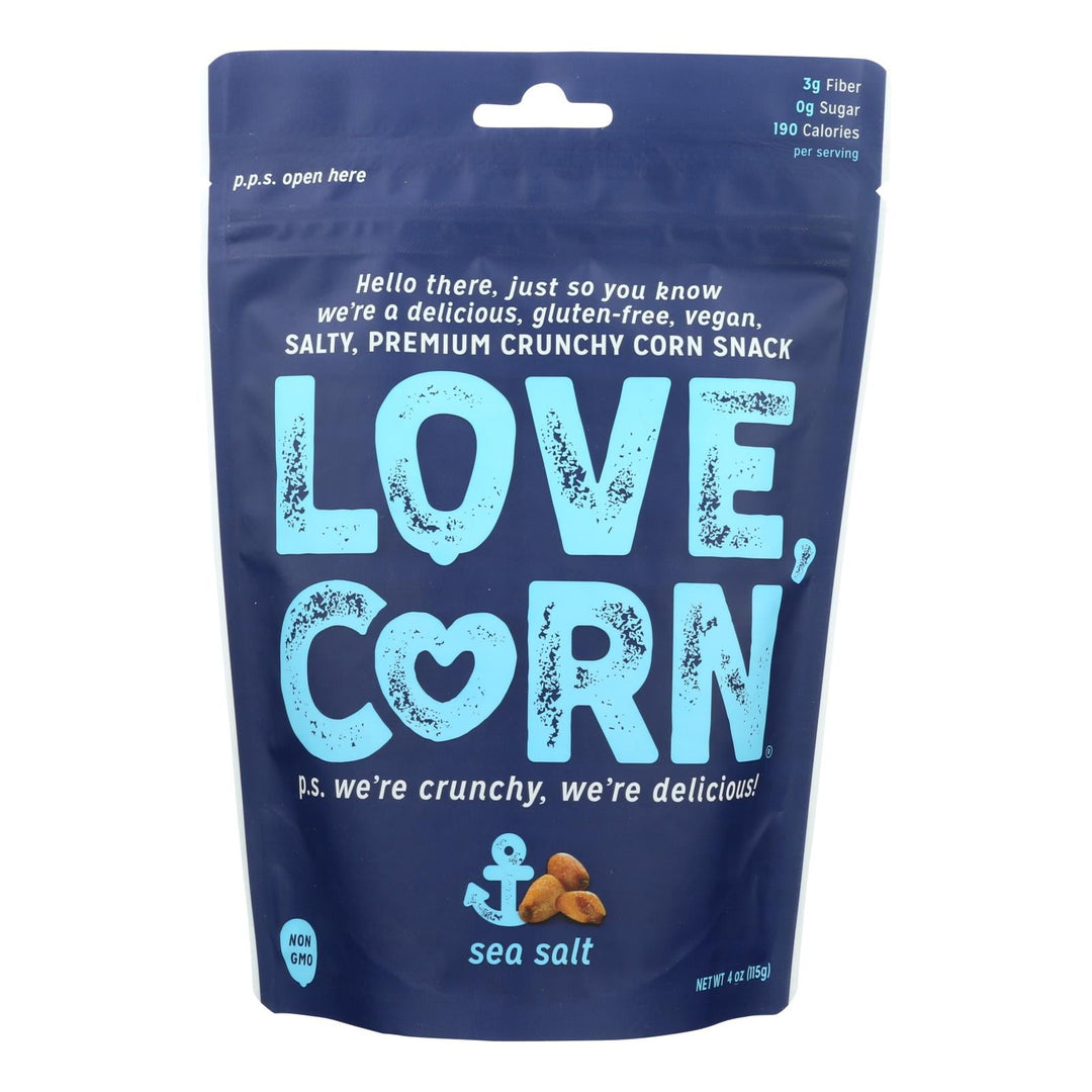 Love Corn® Premium Crunchy Corn Snack - Case Of 12 - 4 Oz - Maras Green