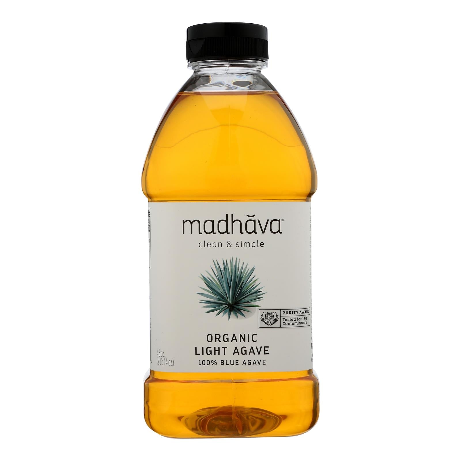 Madhava Honey Agave Nectar - Organic - Light - Case Of 4 - 46 Oz - Maras Green