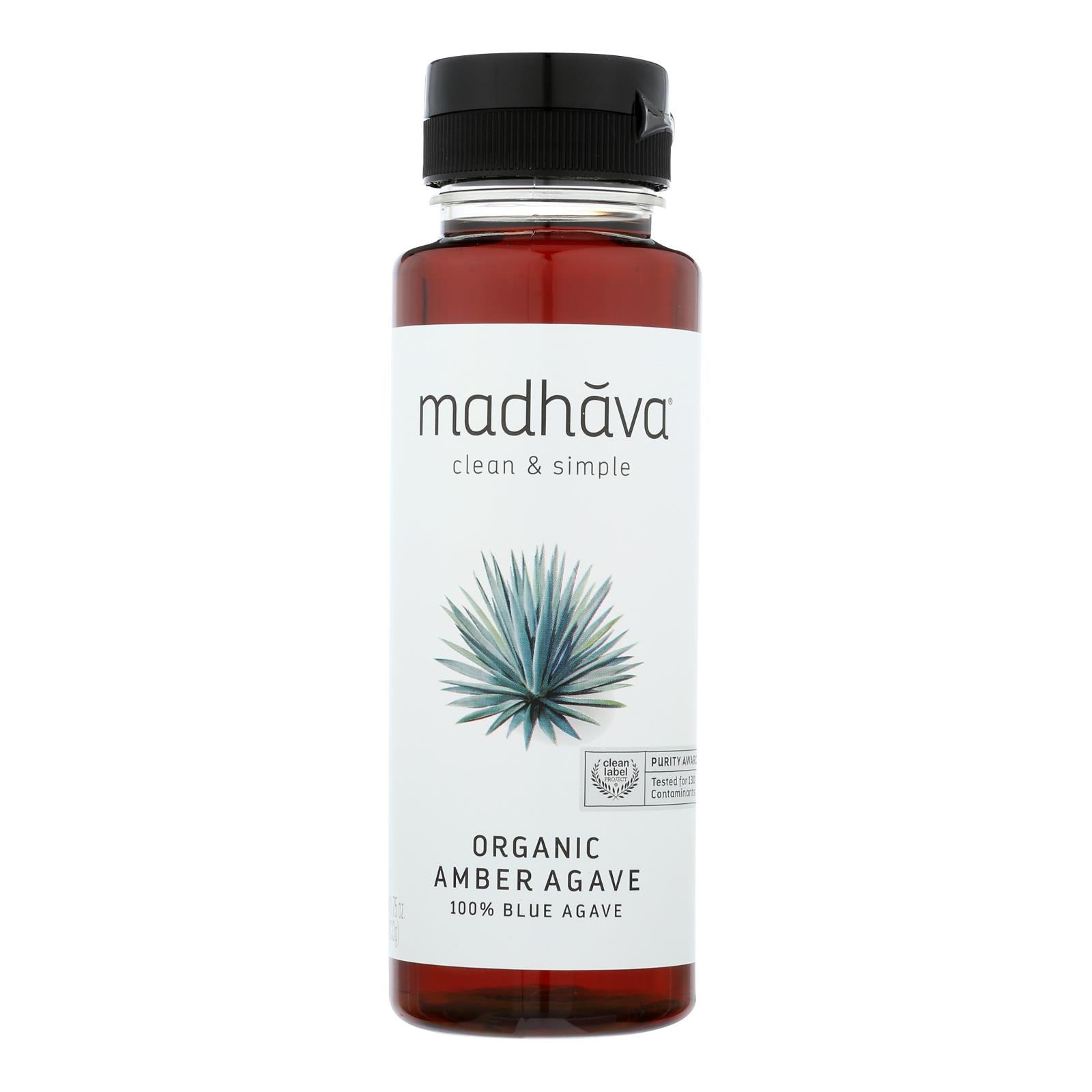 Madhava Honey Organic Amber Agave Nectar - Case Of 6 - 11.75 Fl Oz. - Maras Green