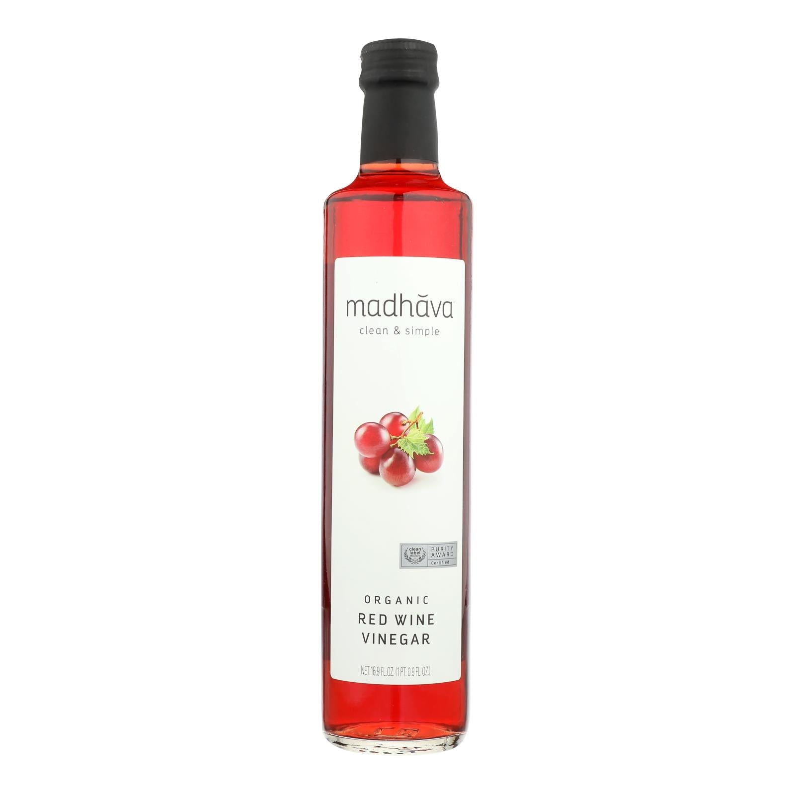 Madhava Honey - Vinegar Red Wine - Case Of 6 - 16.9 Oz - Maras Green