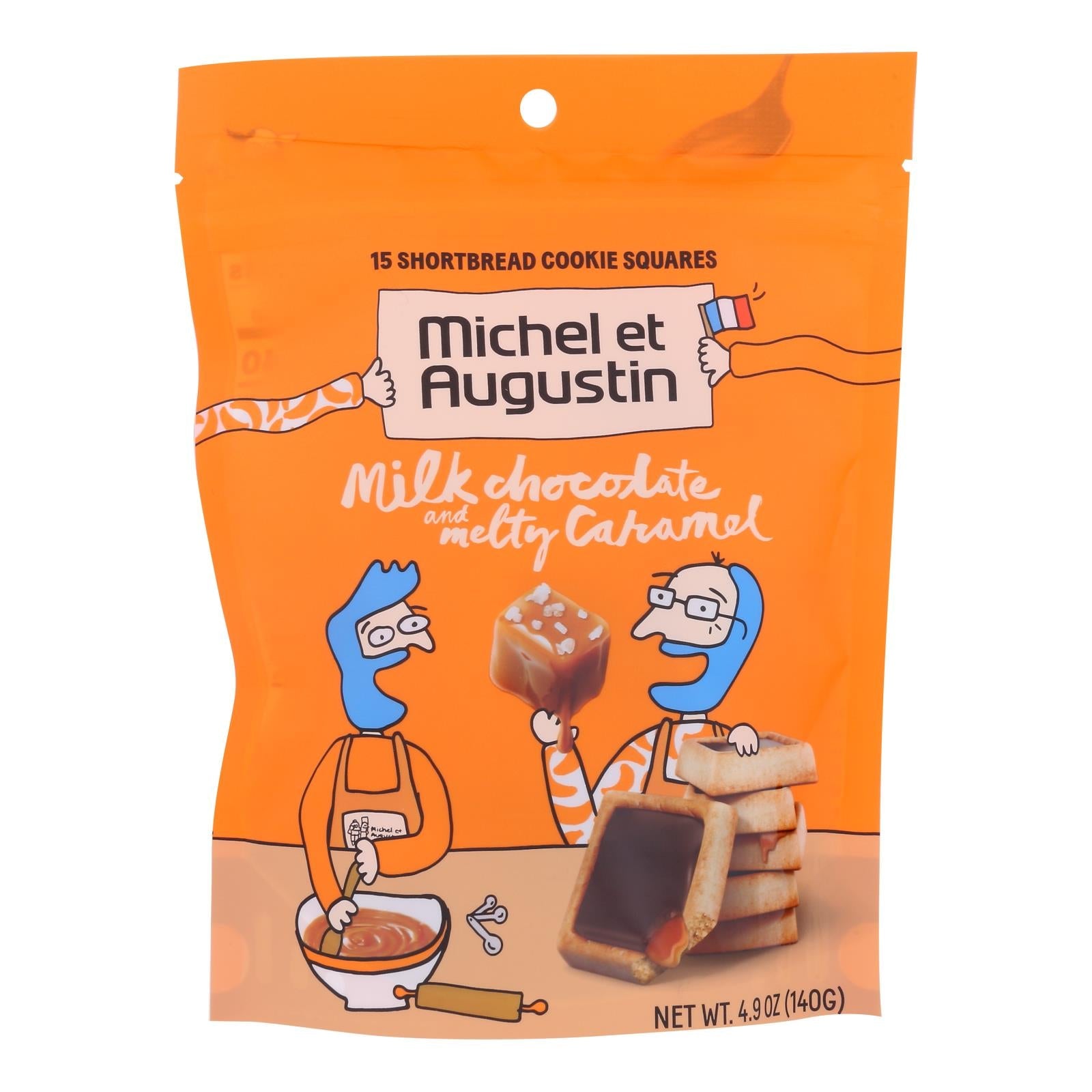 Michel Et Augustin - Cookie Mk Chocolate Caramel Shbrd - Case Of 6 - 4.9 Oz - Maras Green