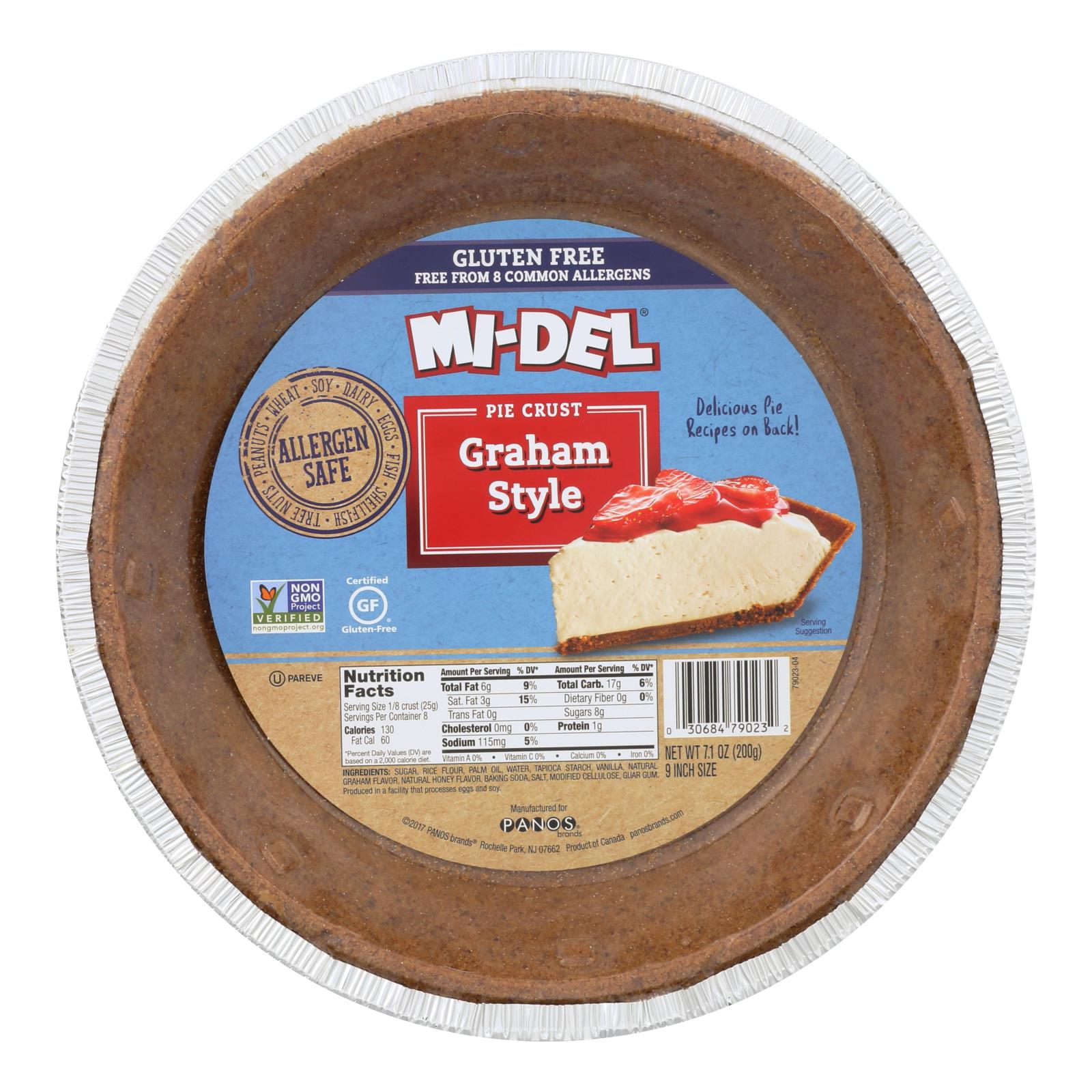 Midel Gluten Free Graham Style Pie Crust - Case Of 12 - 7.1 Oz. - Maras Green