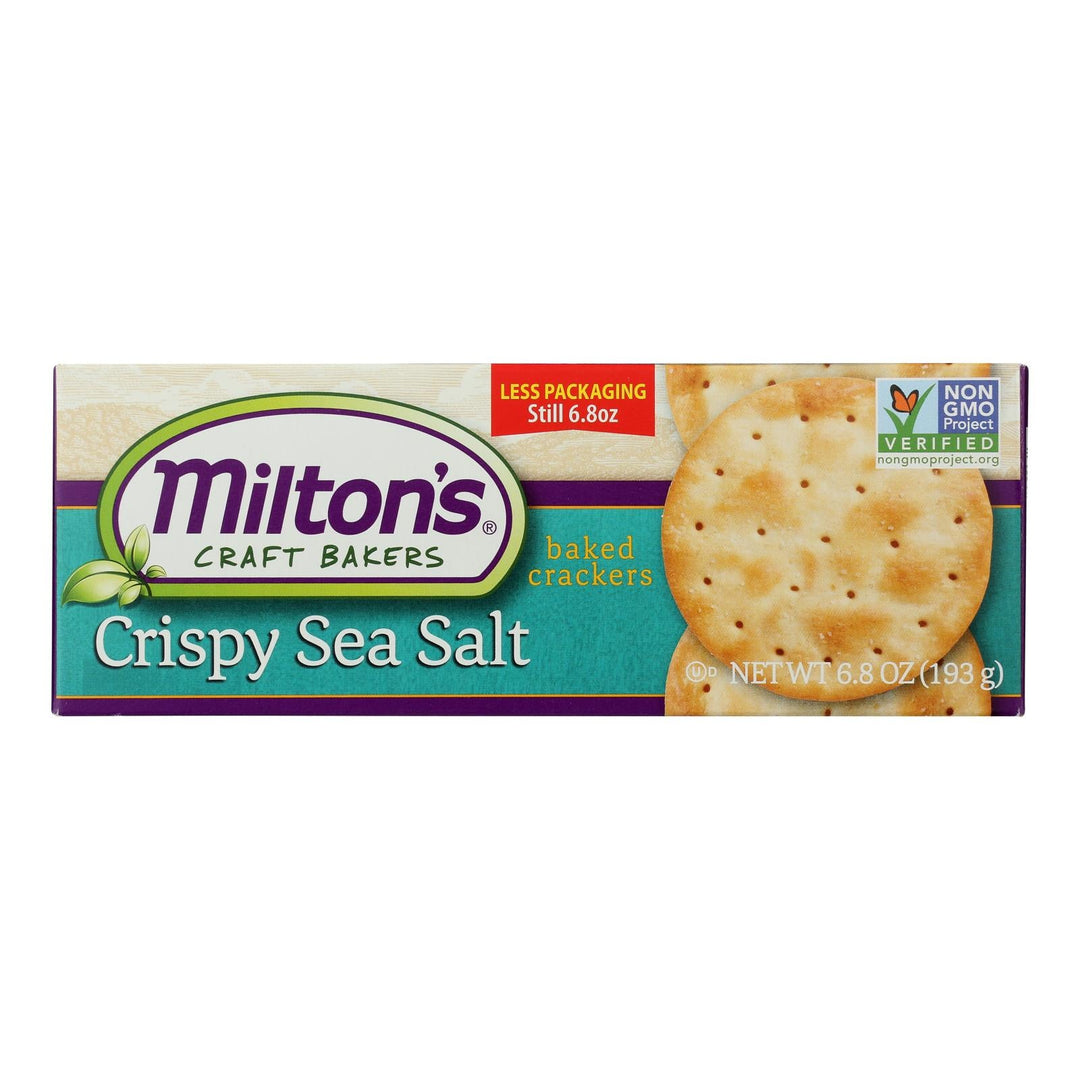 Miltons - Cracker Crispy Sea Salt - Case Of 8 - 6.8 Oz - Maras Green