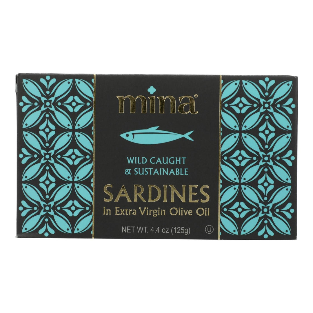 Mina - Sardines In Evoo - Case Of 12 - 4.4 Oz - Maras Green