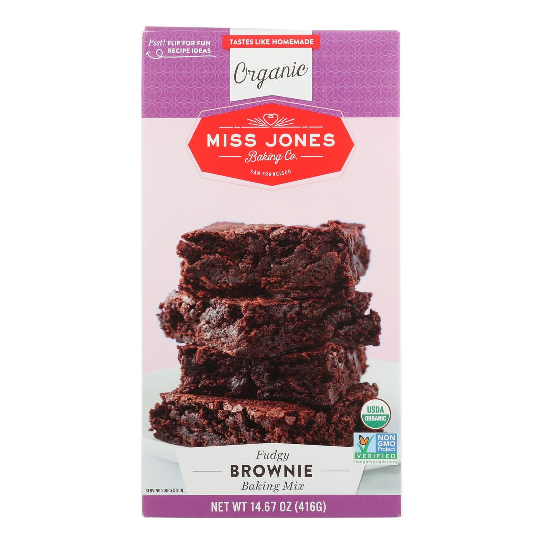 Miss Jones Baking Mix - Brownie - Case Of 6 - 14.67 Oz. - Maras Green