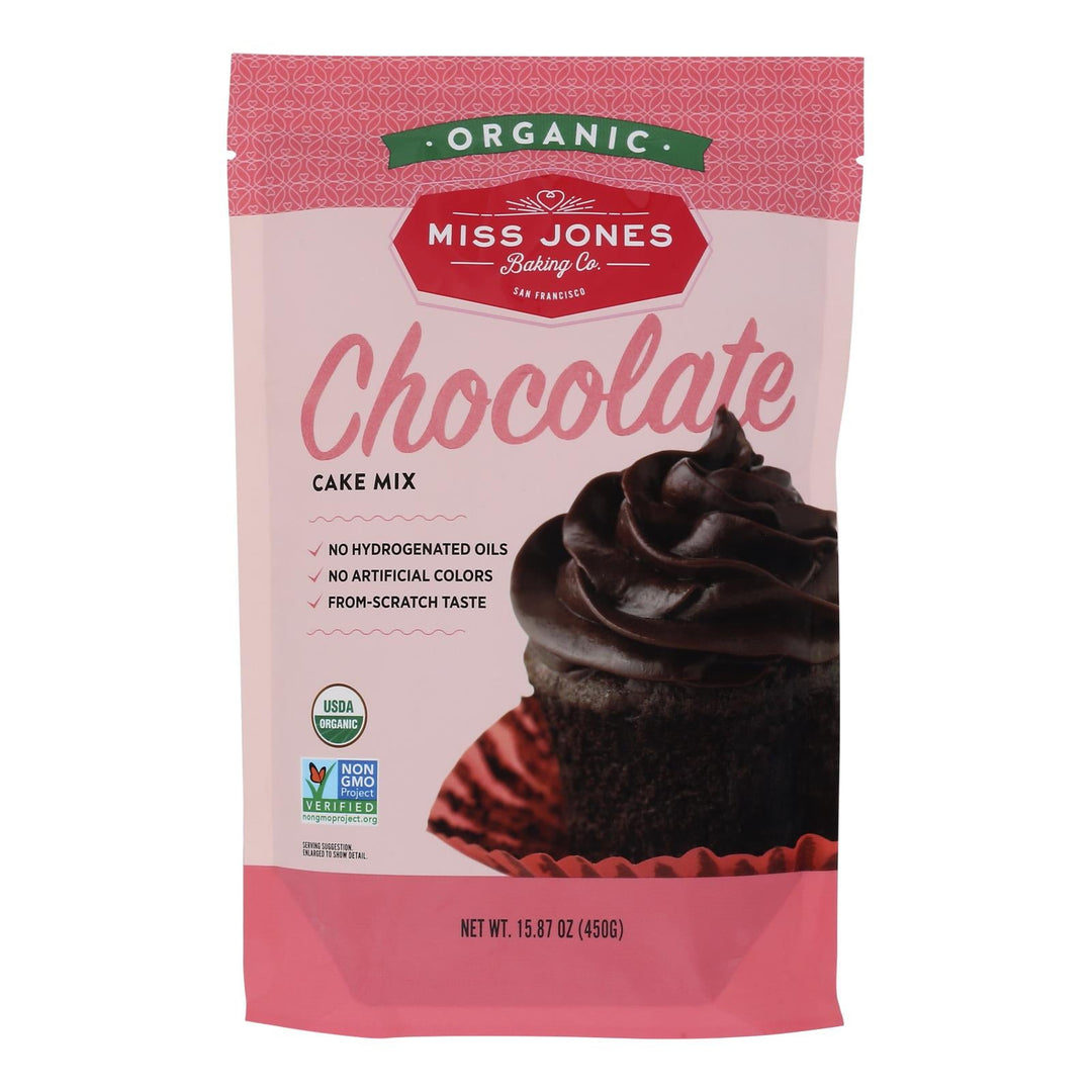 Miss Jones Organic Chocolate Cake Mix - Case Of 6 - 15.87 Oz - Maras Green