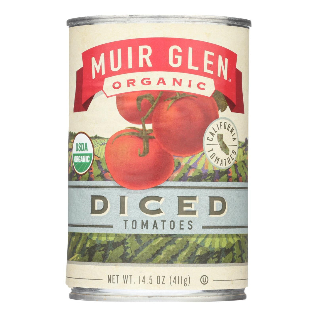 Muir Glen Organic Tomatoes Diced - Tomatoes - Case Of 12 - 14.5 Oz. - Maras Green