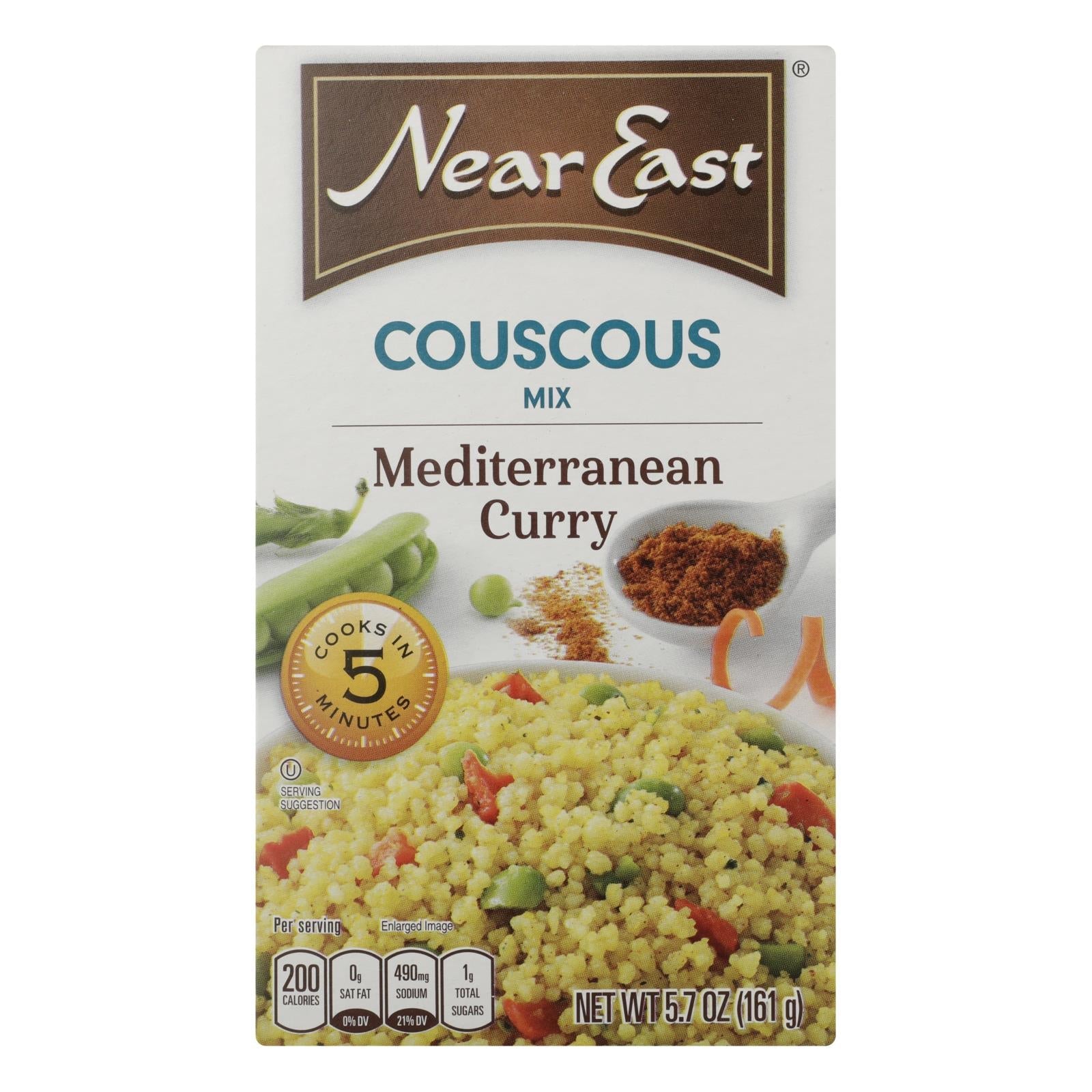Near East Couscous Mix - Mediterranean Curry - Case Of 12 - 5.7 Oz. - Maras Green