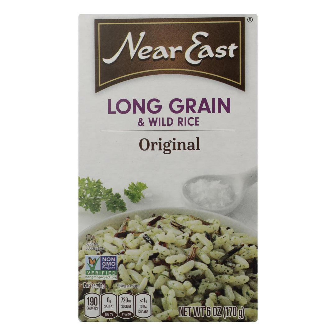 Near East Rice Pilaf Mix - Long Grain And Wild Rice - Case Of 12 - 6 Oz. - Maras Green