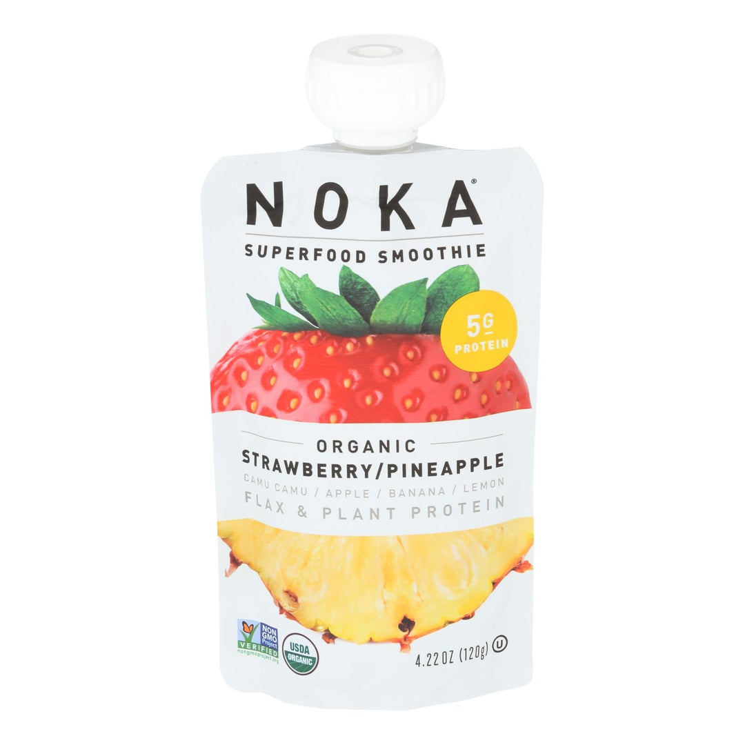 Noka - Smoothie Straw Pineap - Case Of 6 - 4.22 Oz - Maras Green