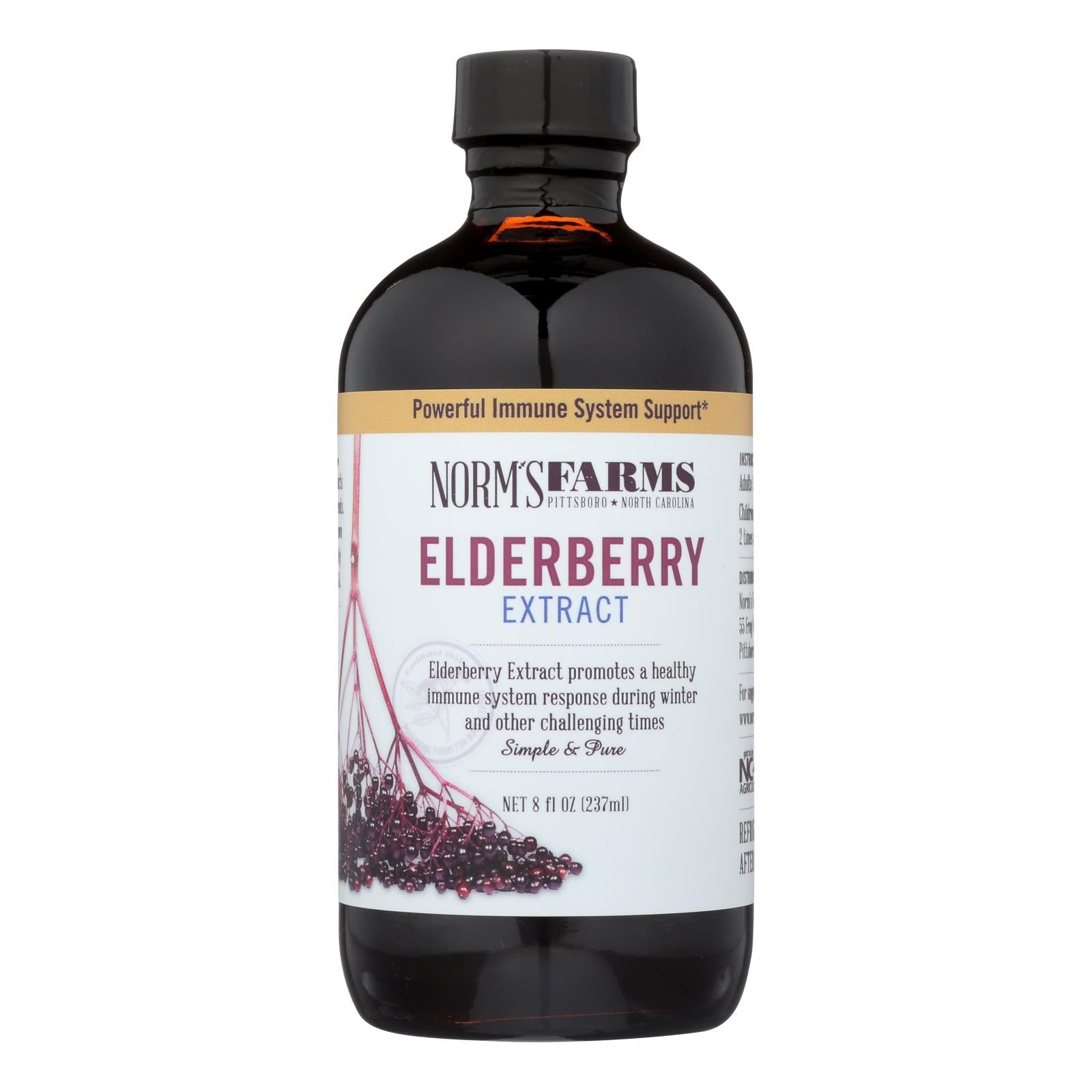 Norms Farms - Elderberry Extract - 1 Each 1 - 8 Fz - Maras Green