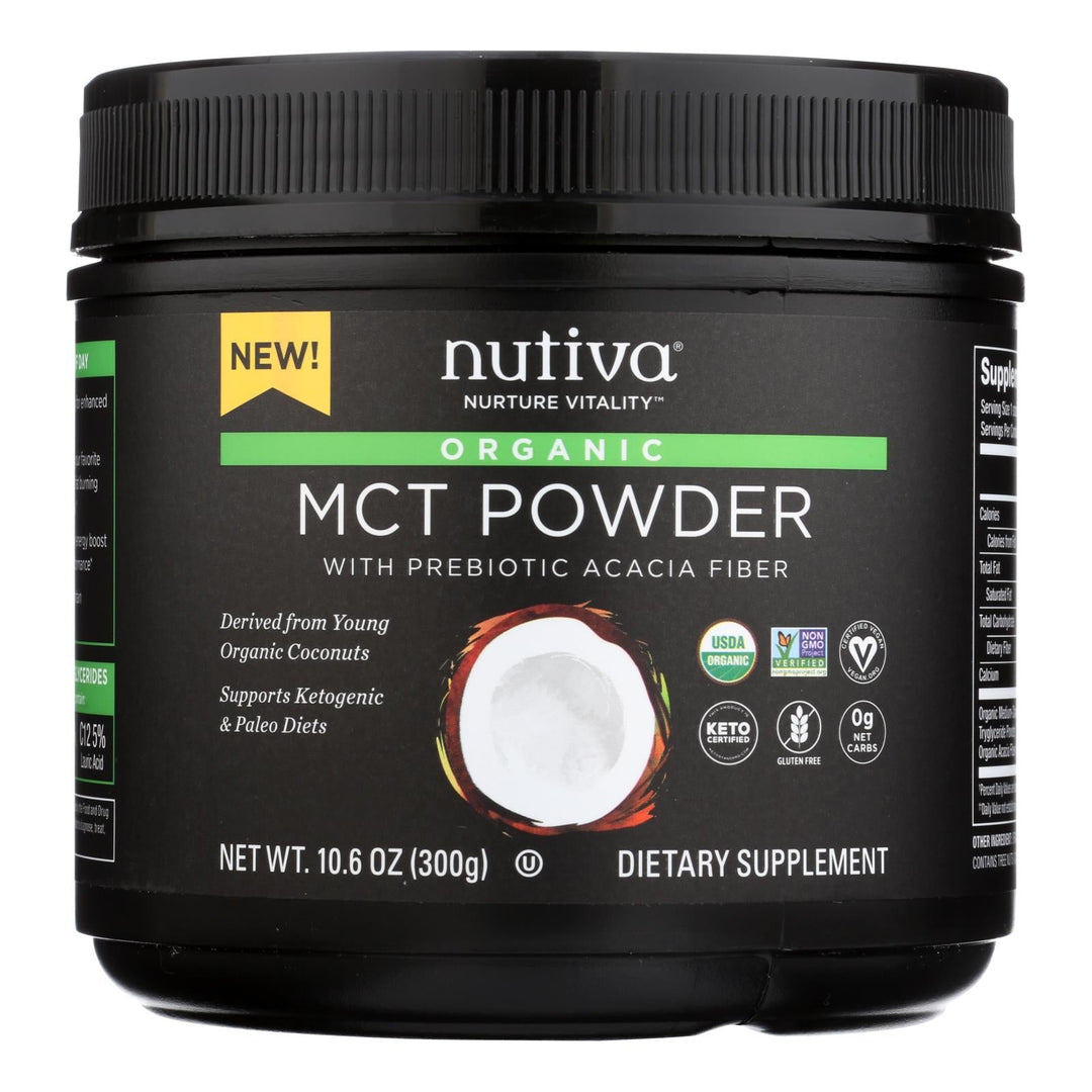 Nutiva - Powder Mct - 1 Each - 10.6 Oz - Maras Green