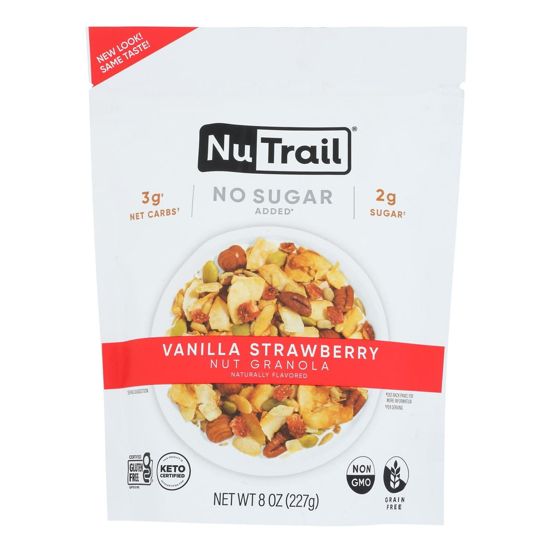 Nutrail - Granola Keto Vanilla Strawberry - Case Of 6 - 8 Ounces - Maras Green