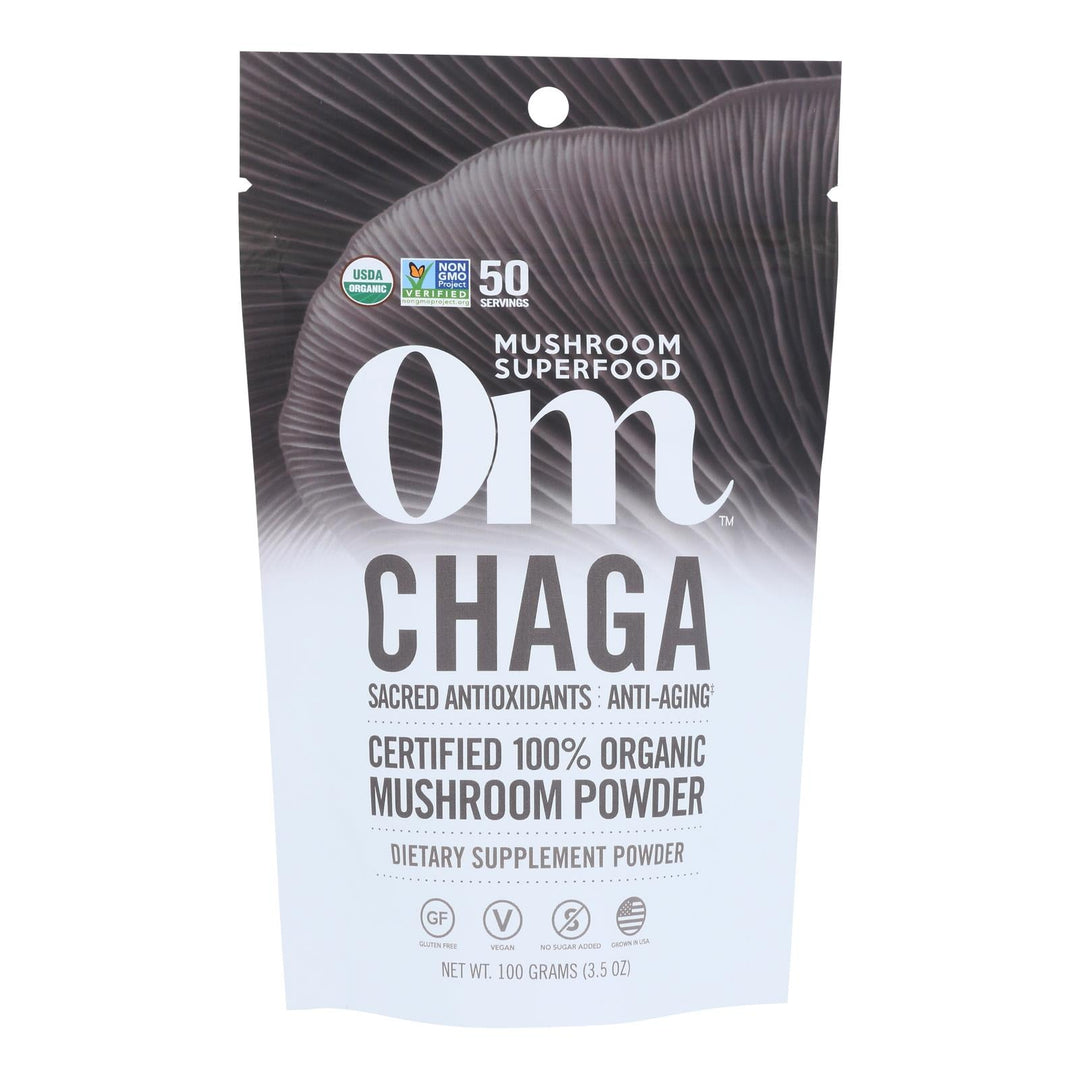 Om - Chaga Organic Powder 100grm - 1 Each - 3.5 Oz - Maras Green
