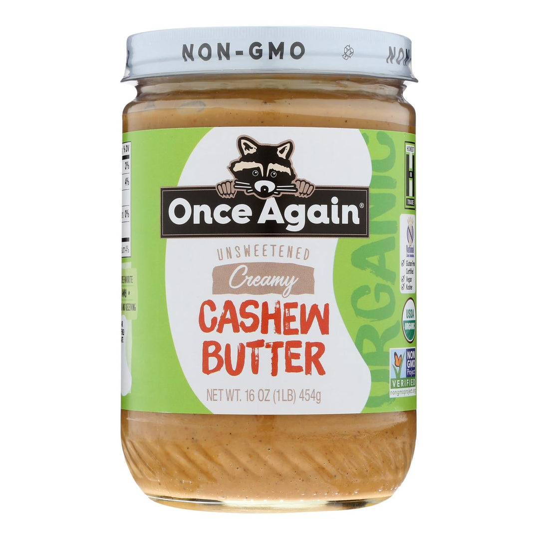 Once Again - Cashew Butter - Case Of 6 - 16 Oz - Maras Green