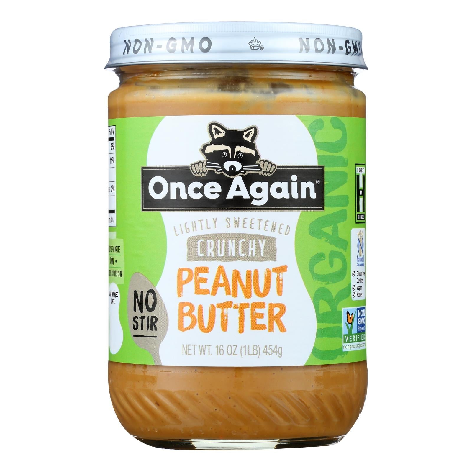 Once Again - Peanut Butter Crunch - Case Of 6 - 16 Oz - Maras Green