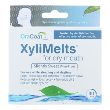 Oracoat - Xylimelts - Dry Mouth - Mint Free - 40 Count - Maras Green