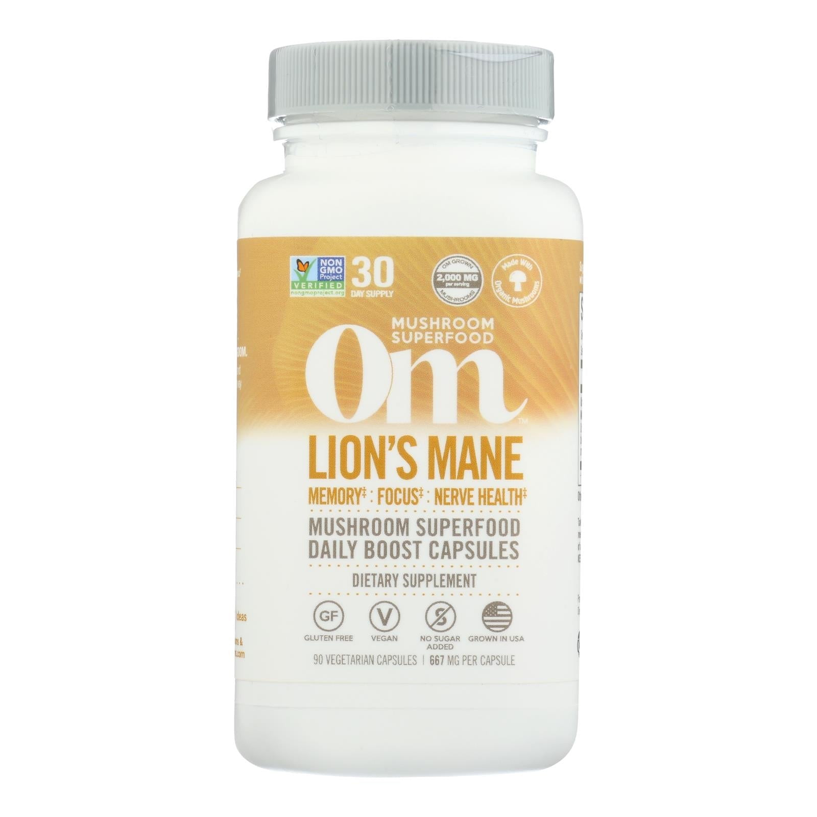 Organic Mushroom Nutrition - Mush Sprfd Lions Mane Cap - 1 Each - 90 Ct - Maras Green