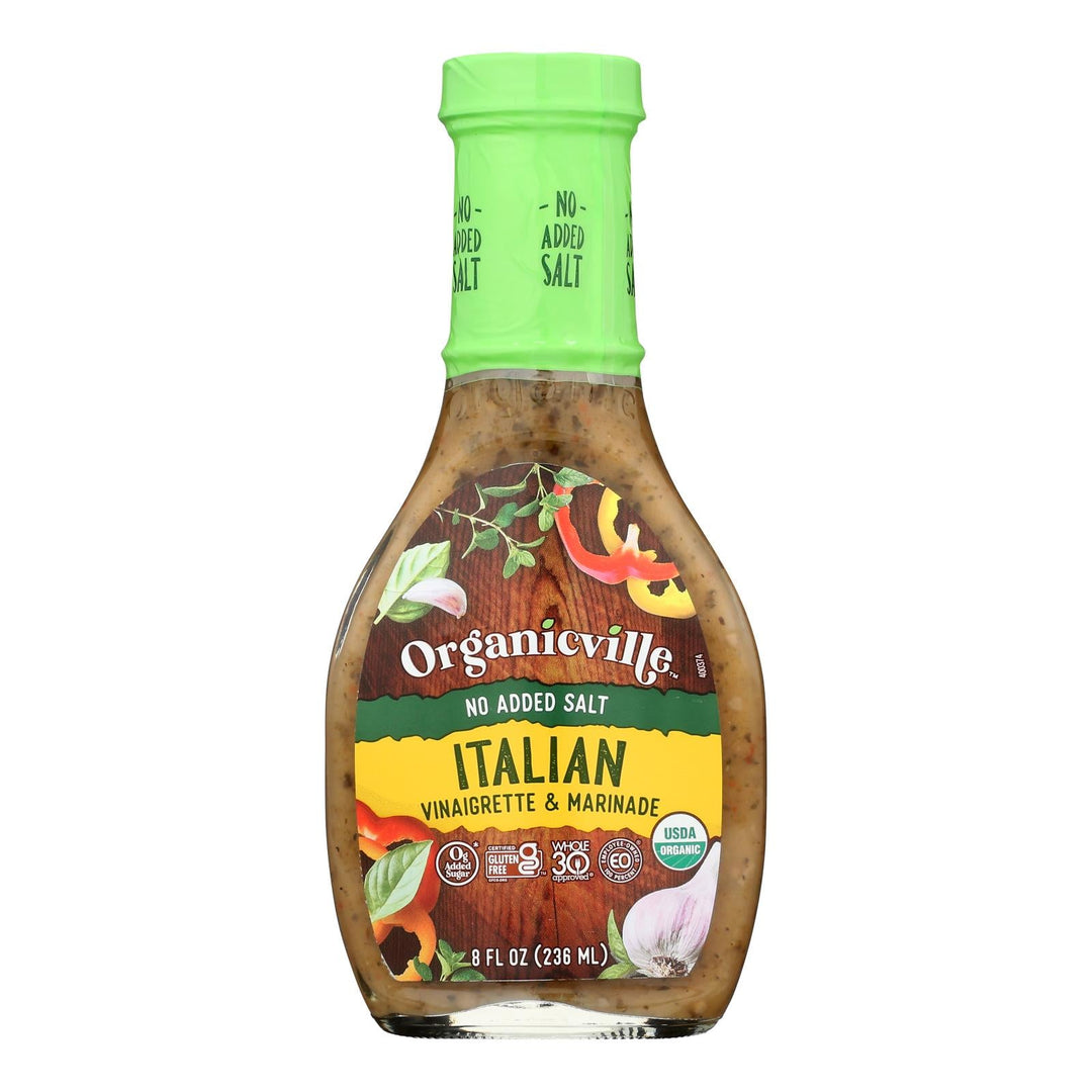 Organicville - Drsng Italian No Salt - Case Of 6 - 8 Fz - Maras Green