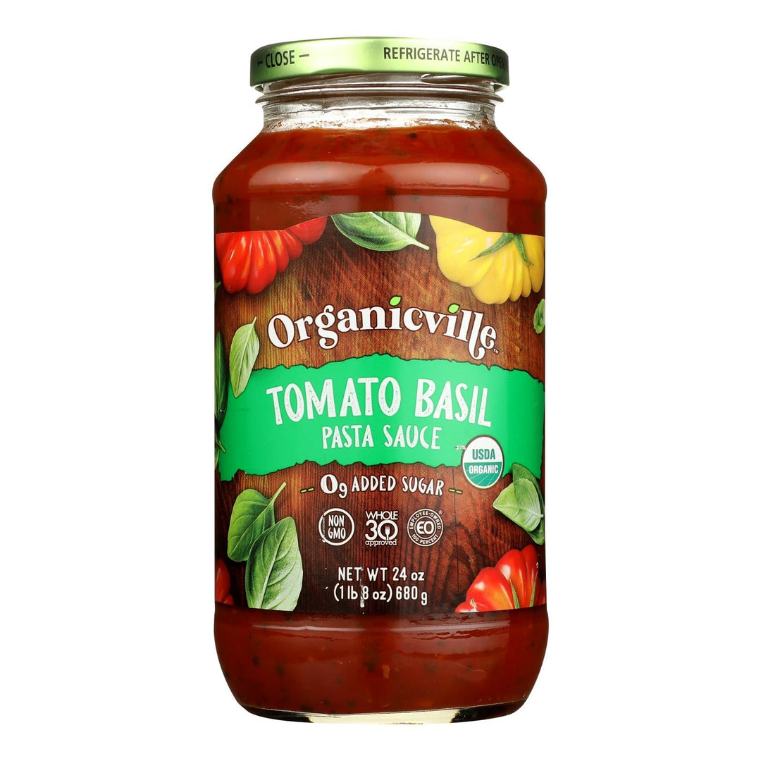 Organicville - Psta/sce Tom Basil Whole - Case Of 6 - 24 Oz - Maras Green