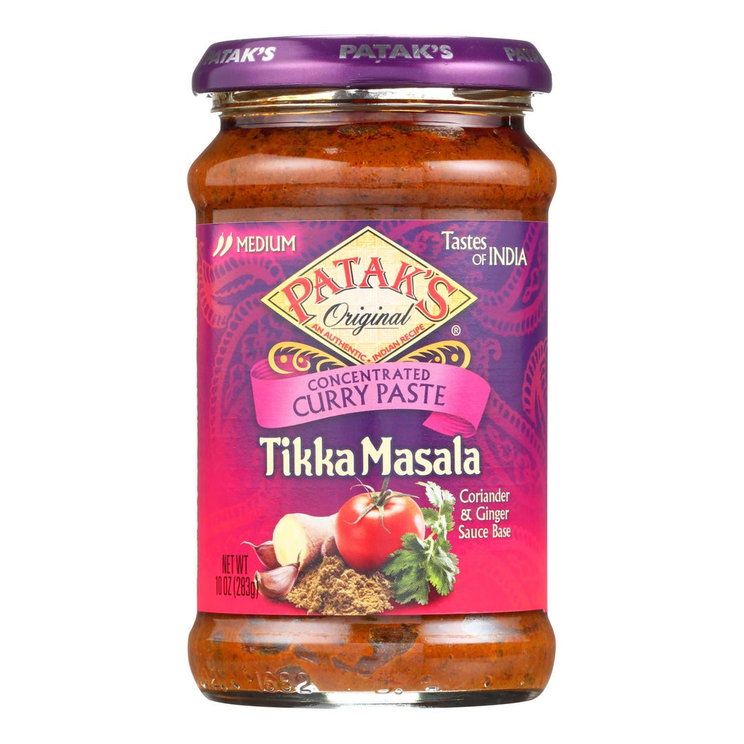Pataks Concentrated Curry Paste, Tikka Masala Medium - Case Of 6 - 10 Oz - Maras Green