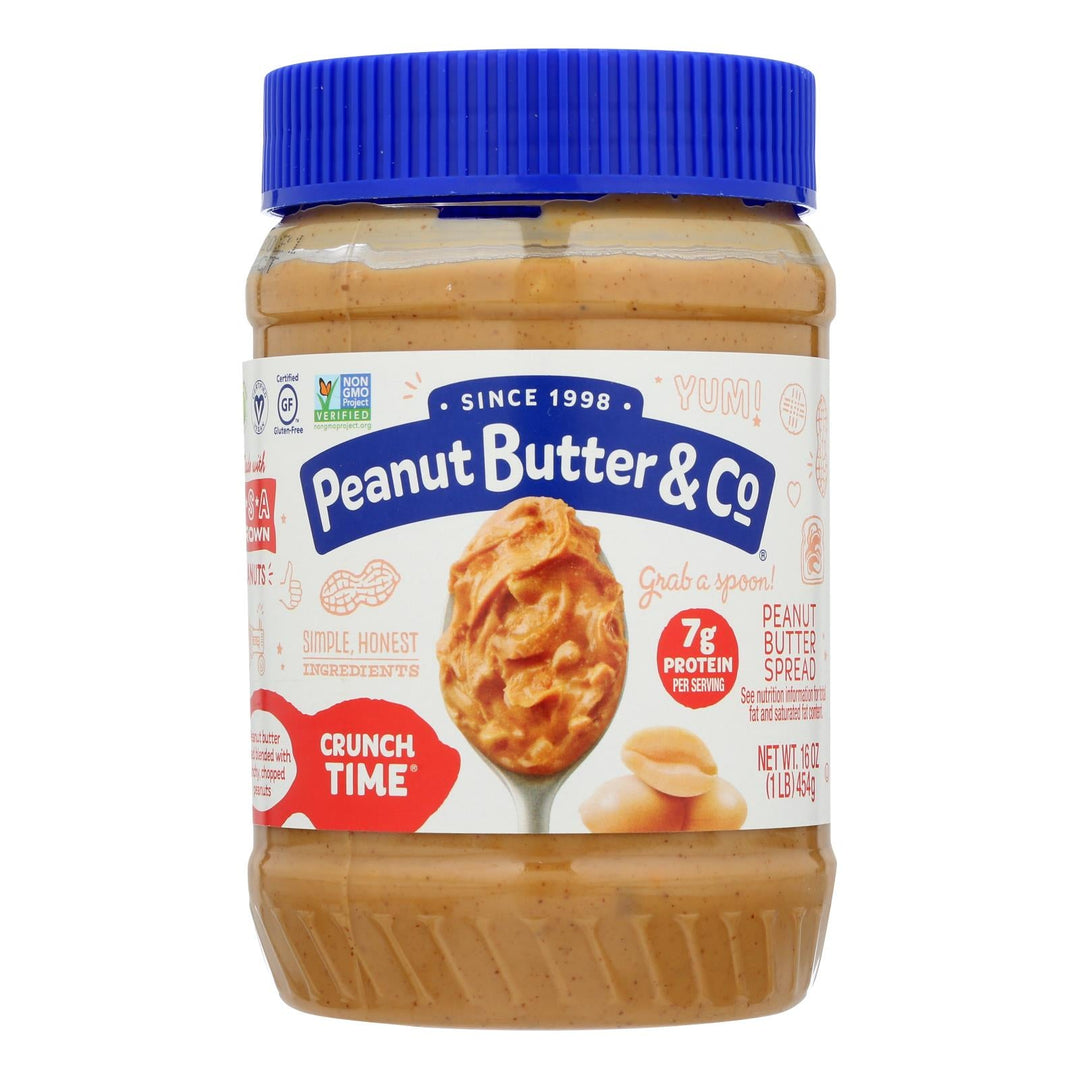 Peanut Butter And Co Peanut Butter - Crunch Time - Case Of 6 - 16 Oz. - Maras Green