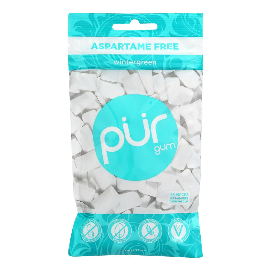 Pur Wintergreen Gum - Case Of 12 - 2.72 Oz - Maras Green