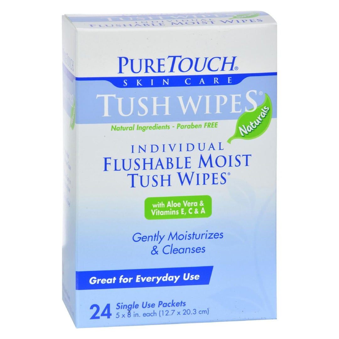 Puretouch Tush Wipes Flushable - 24 Wipes - Maras Green