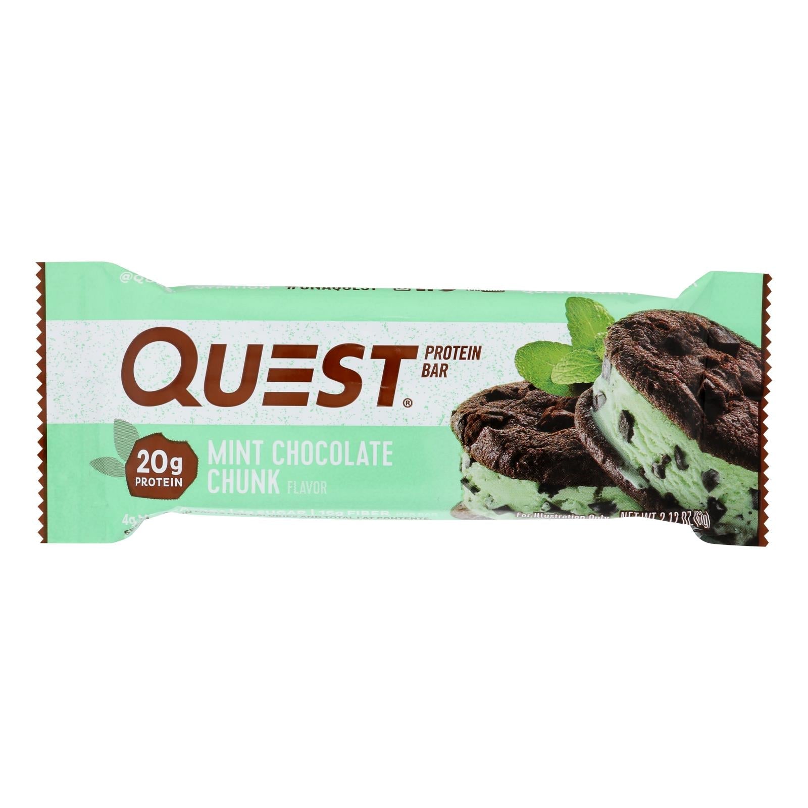 Quest Bar - Mint Chocolate Chunk - 2.12 Oz - Case Of 12 - Maras Green