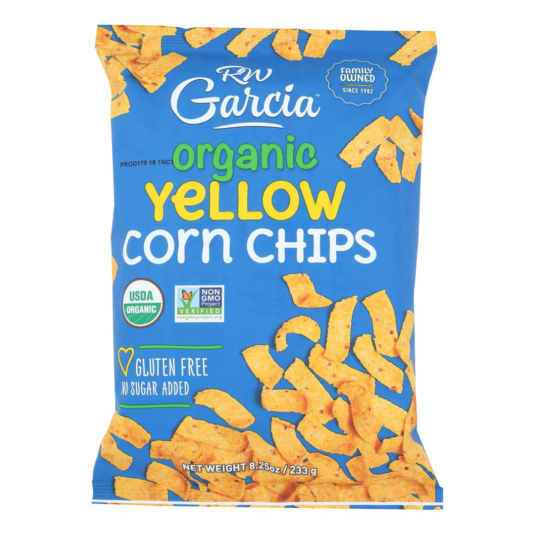 R. W. Garcia Organic Yellow Corn Chips - Case Of 12 - 8.25 Oz - Maras Green