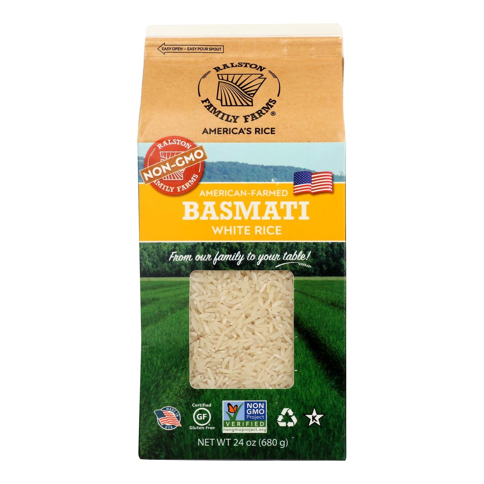 Ralston Family Farms - Rice Basmati White - Case Of 6 - 24 Oz - Maras Green