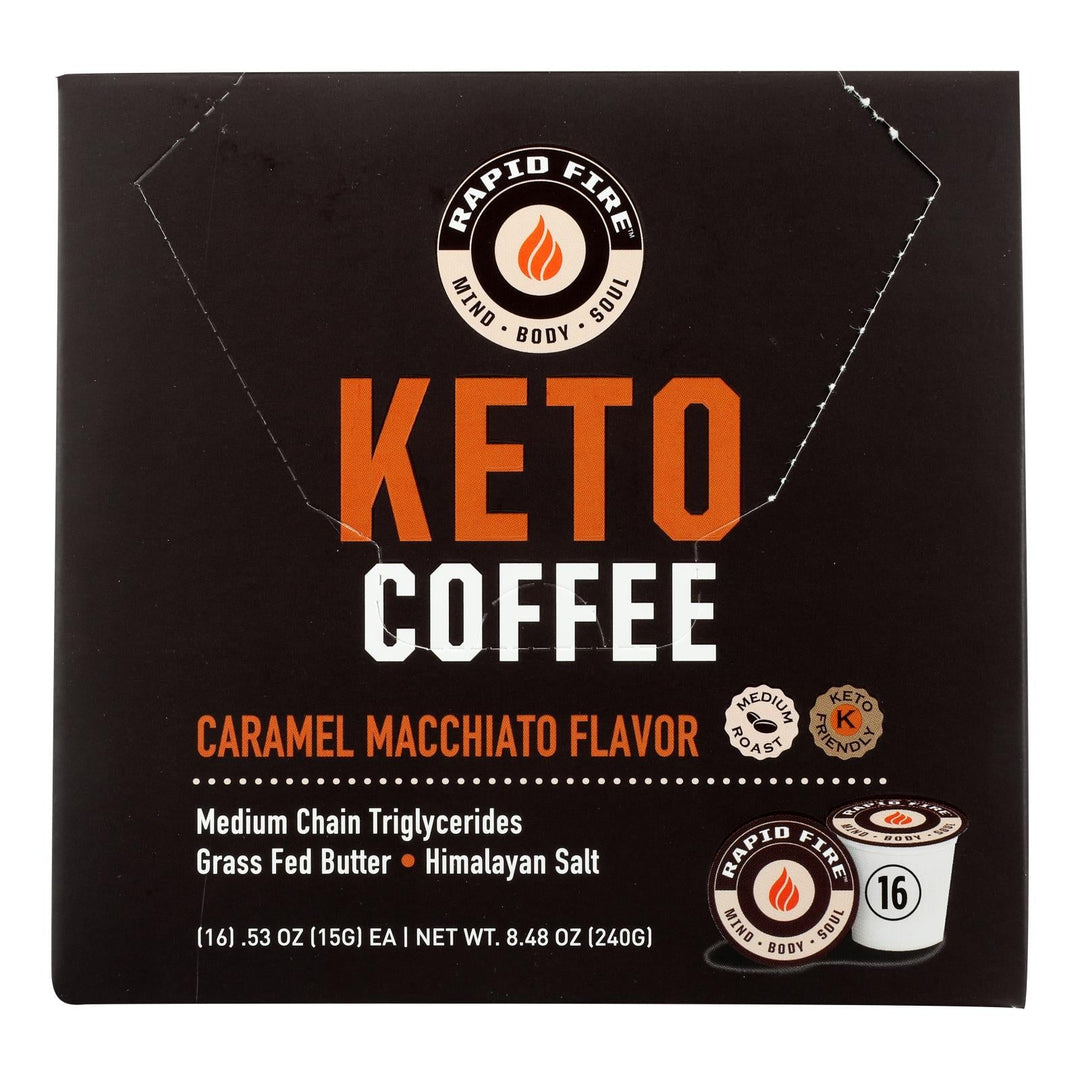 Rapid Fire - Coffee Keto Pod Caramel Macc - 1 Each - 16 Ct - Maras Green