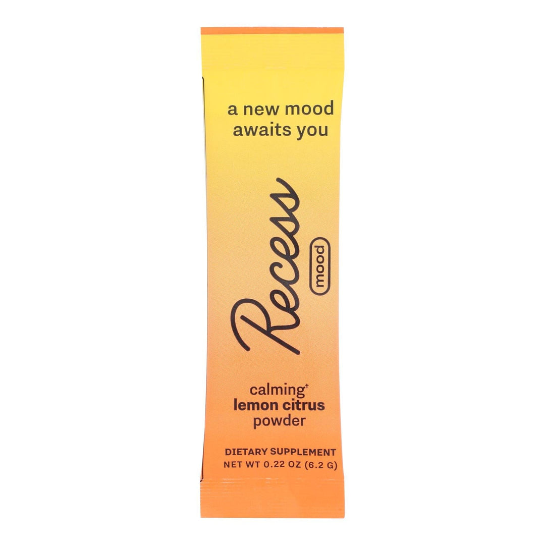 Recess - Mood Sticks Lemon Citrus - Case Of 10 - .22 Oz - Maras Green