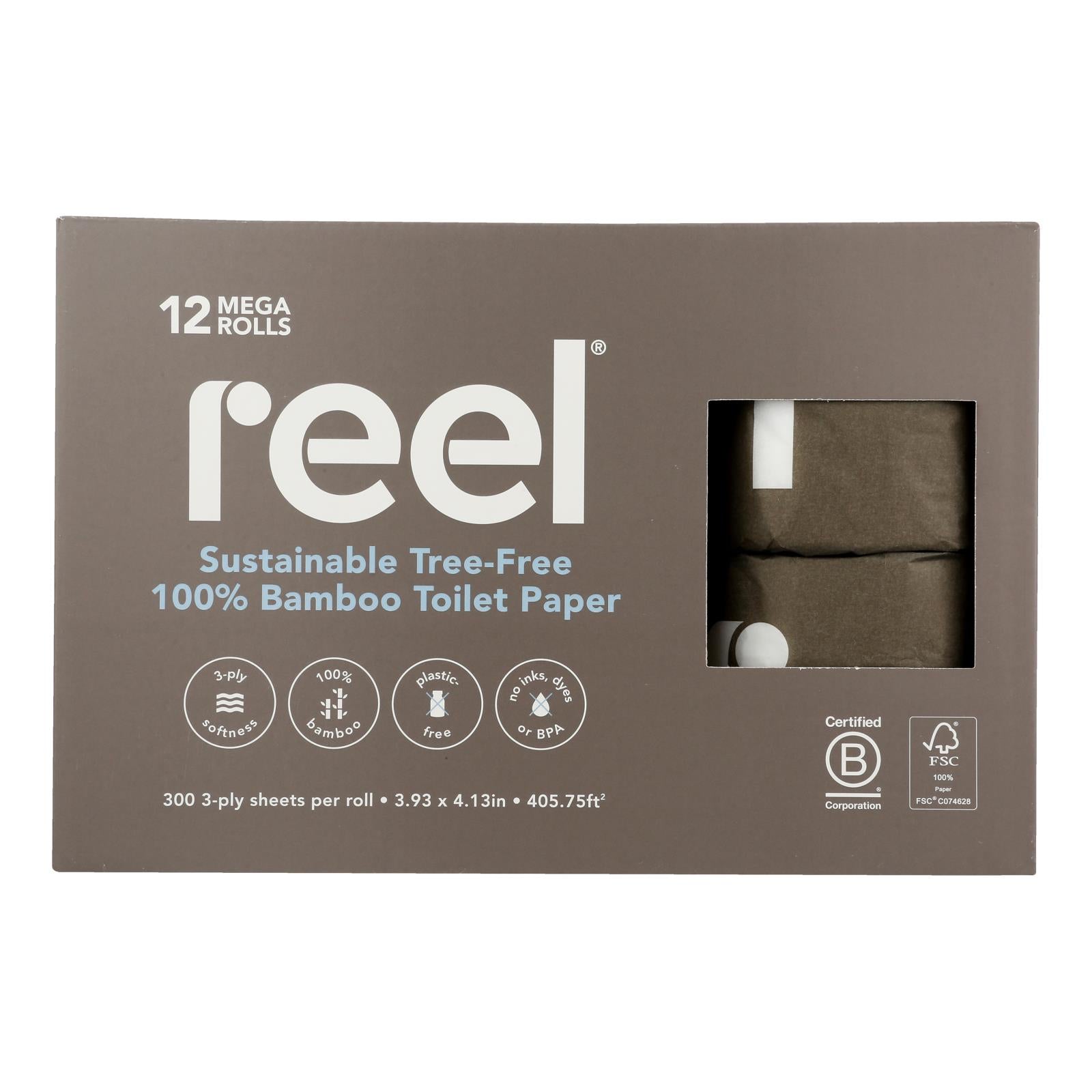 Reel - Toilet Paper Bamboo - Case Of 2 - 12 Count - Maras Green