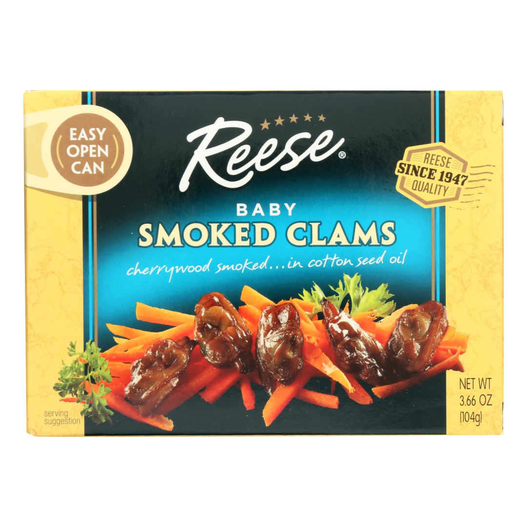 Reese Baby Clams - Smoked - 3.66 Oz - Case Of 10 - Maras Green
