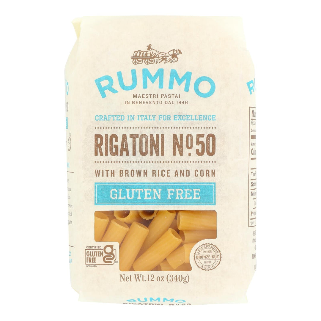 Rummo - Pasta Gluten Free Rigatoni - Case Of 12 - 12 Oz - Maras Green