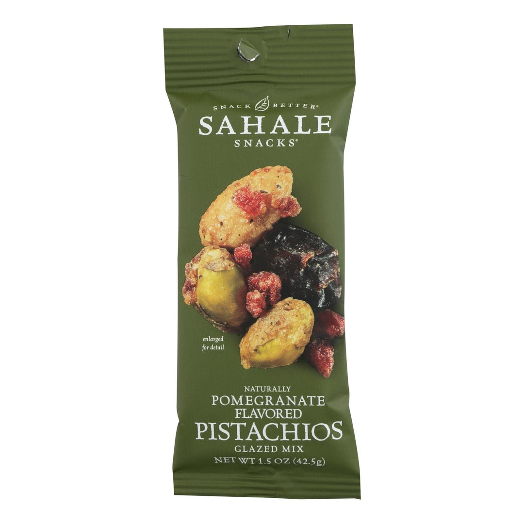 Sahale Glazed Mix With Pomegranate Flavored Pistachios - Case Of 9 - 1.5 Oz - Maras Green