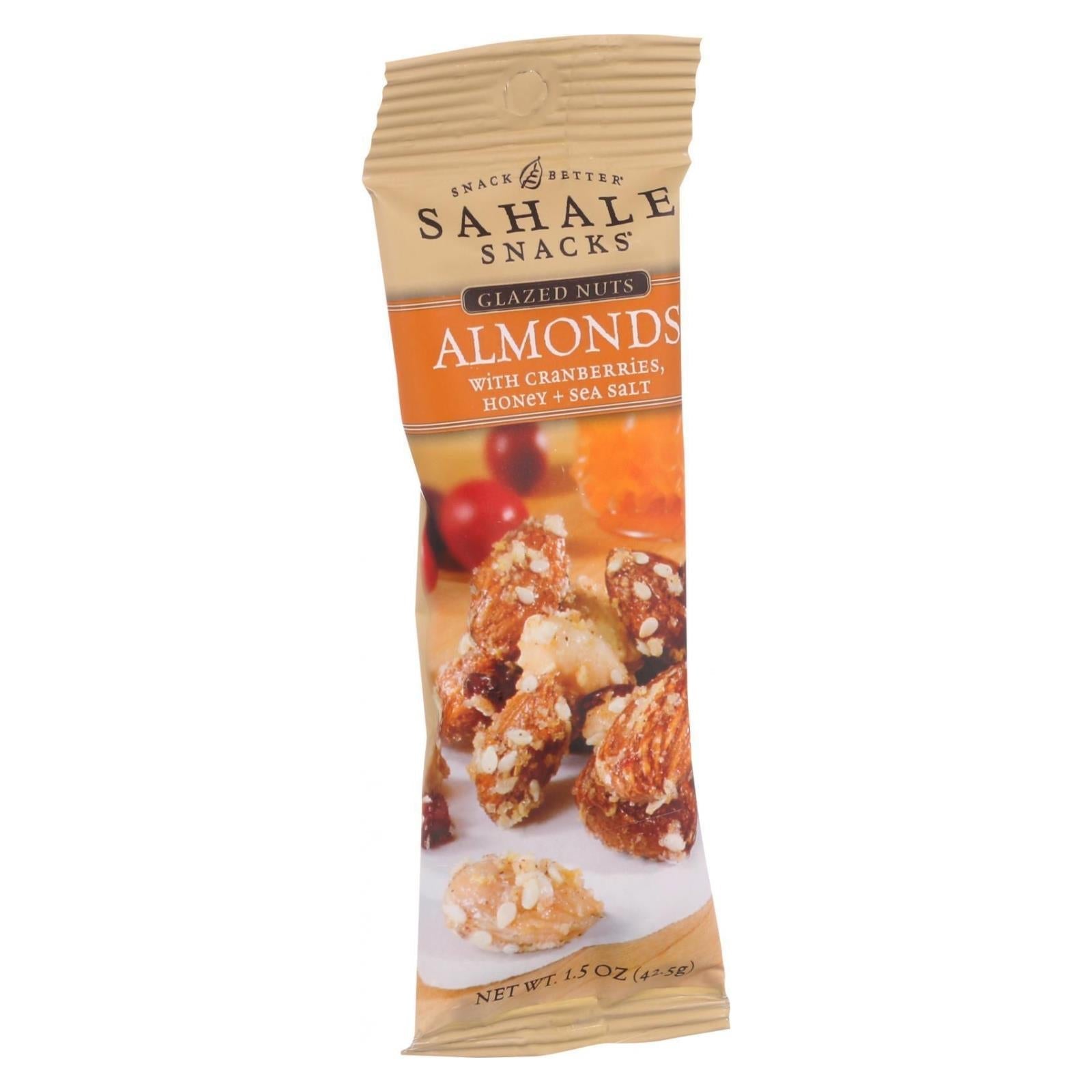 Sahale Snacks Glazed Nuts - Almonds With Cranberries Honey And Sea Salt - 1.5 Oz - Case Of 9 - Maras Green