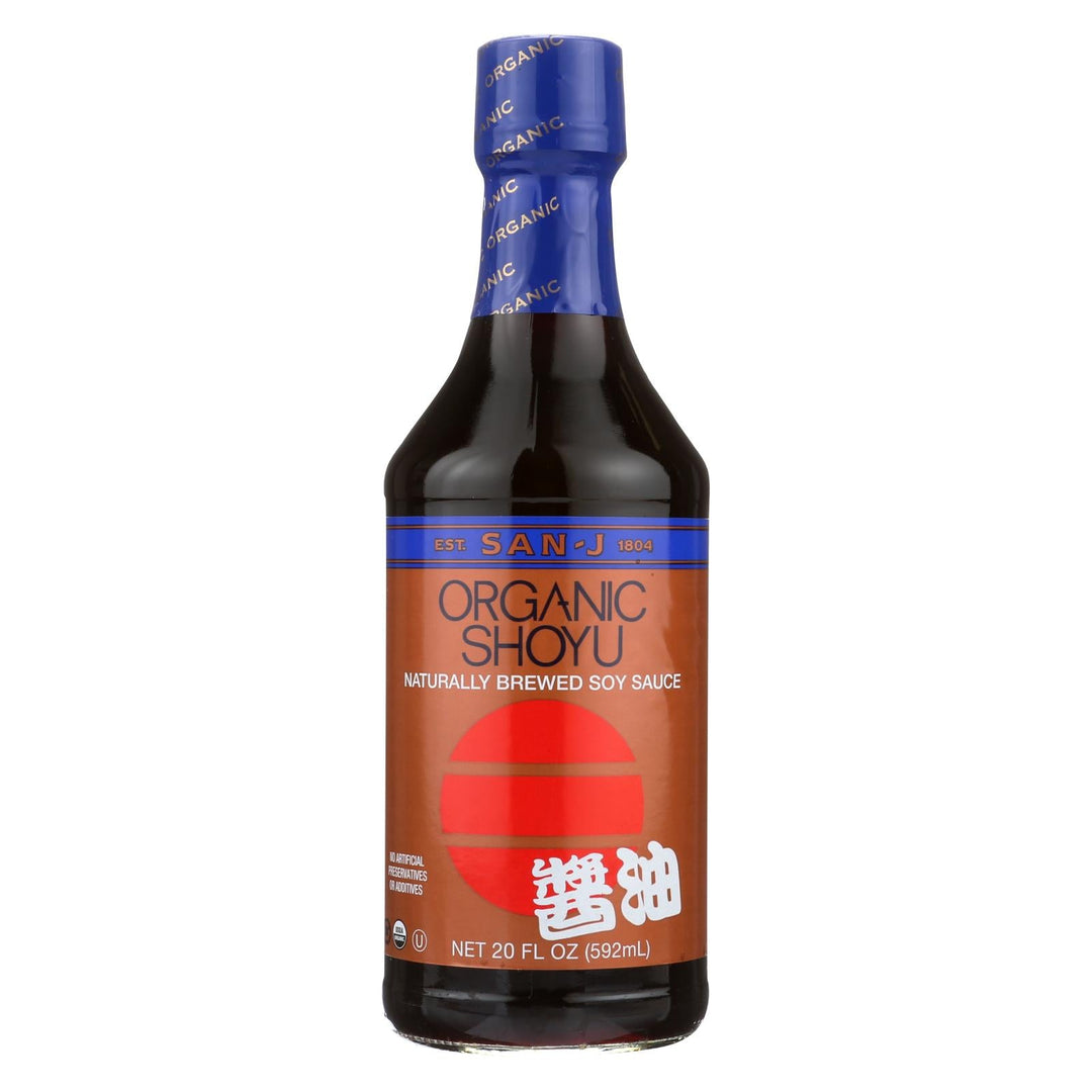 San - J Shoyu Soy Sauce - Organic - Case Of 6 - 20 Fl Oz. - Maras Green