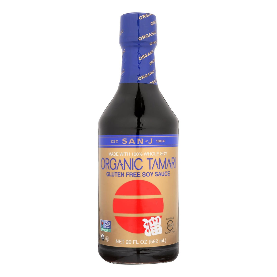 San - J Tamari Soy Sauce - Organic - Case Of 6 - 20 Fl Oz. - Maras Green