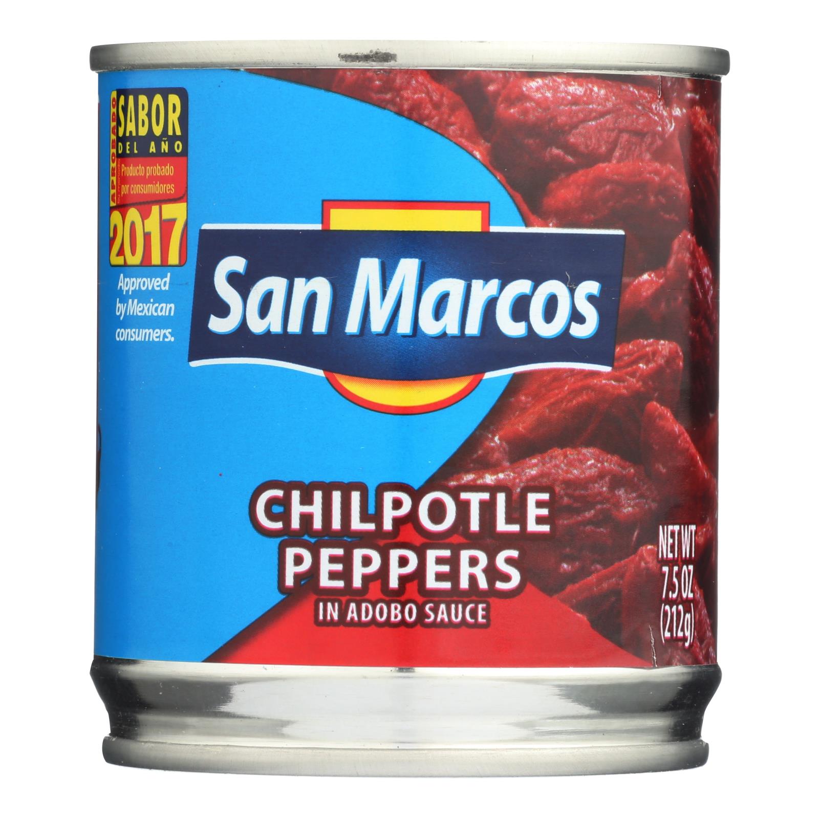 San Marcos Peppers - Chipolte - Case Of 24 - 7.5 Oz - Maras Green