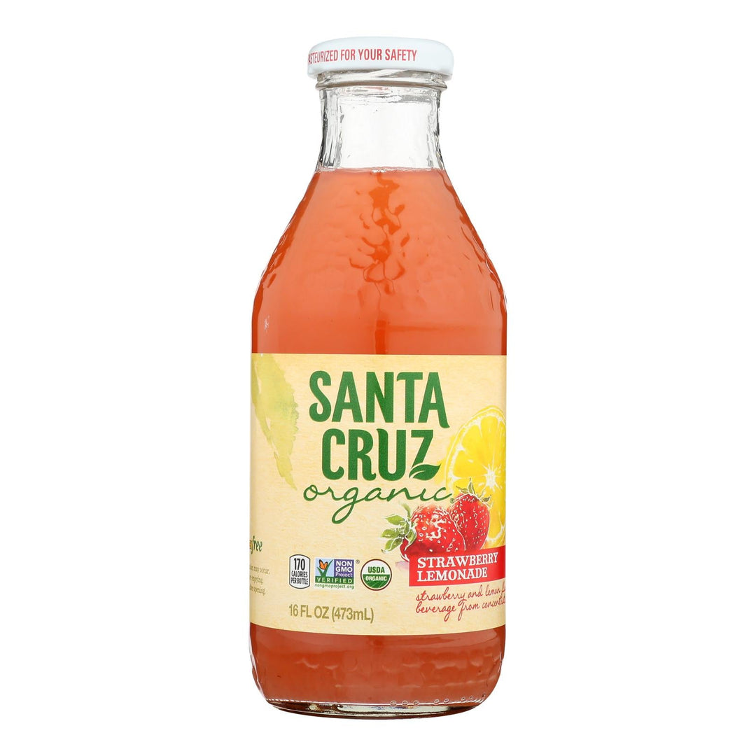 Santa Cruz Organic - Lemonade Strawberry - Case Of 8 - 16 Oz - Maras Green