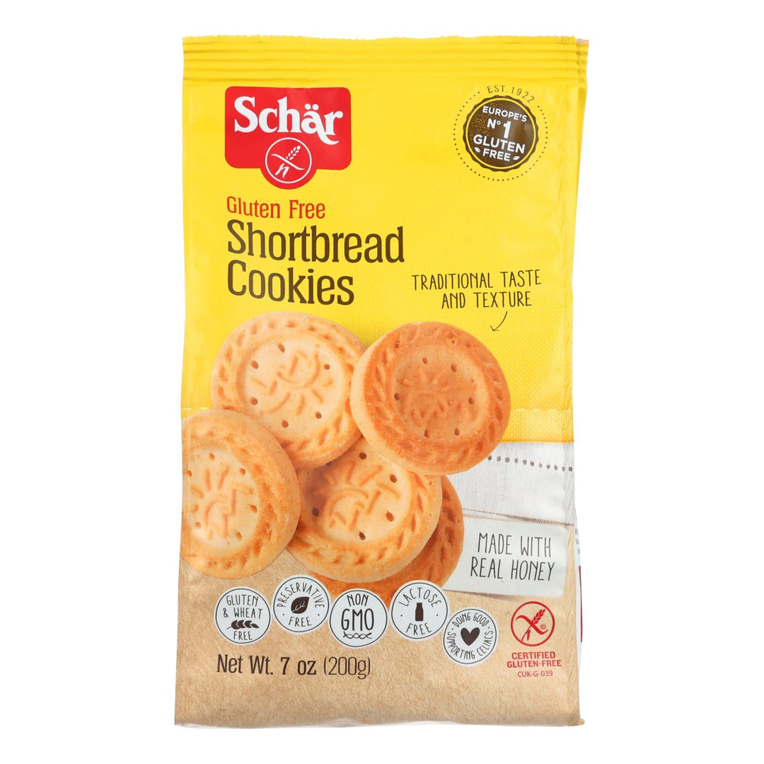 Schar Shortbread Cookies Gluten Free - Case Of 12 - 7 Oz. - Maras Green