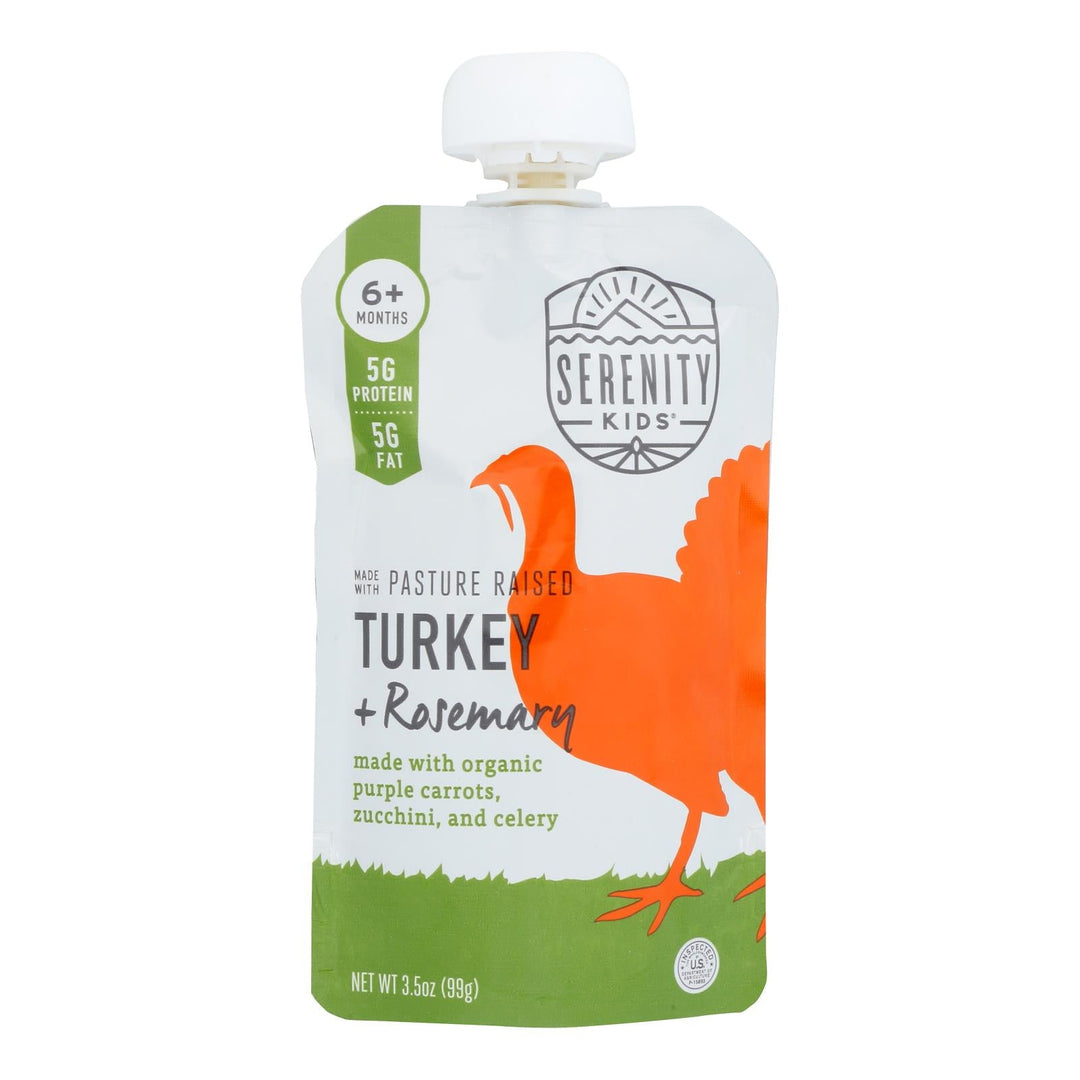Serenity Kids - Pouch Turkey Rosemary - Case Of 6 - 3.5 Oz - Maras Green