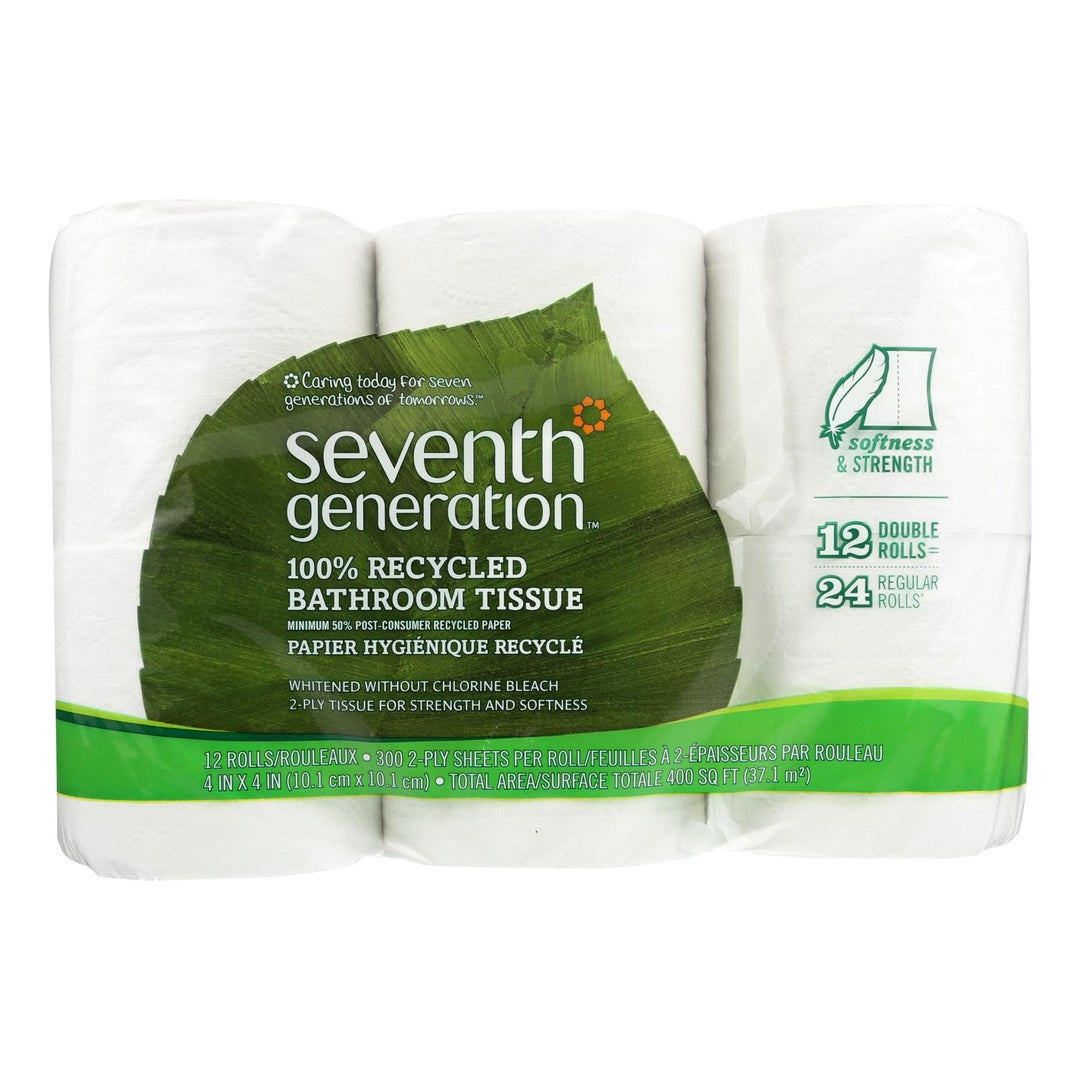 Seventh Generation Bathroom Tissue - Case Of 4 - 300 Count - Maras Green