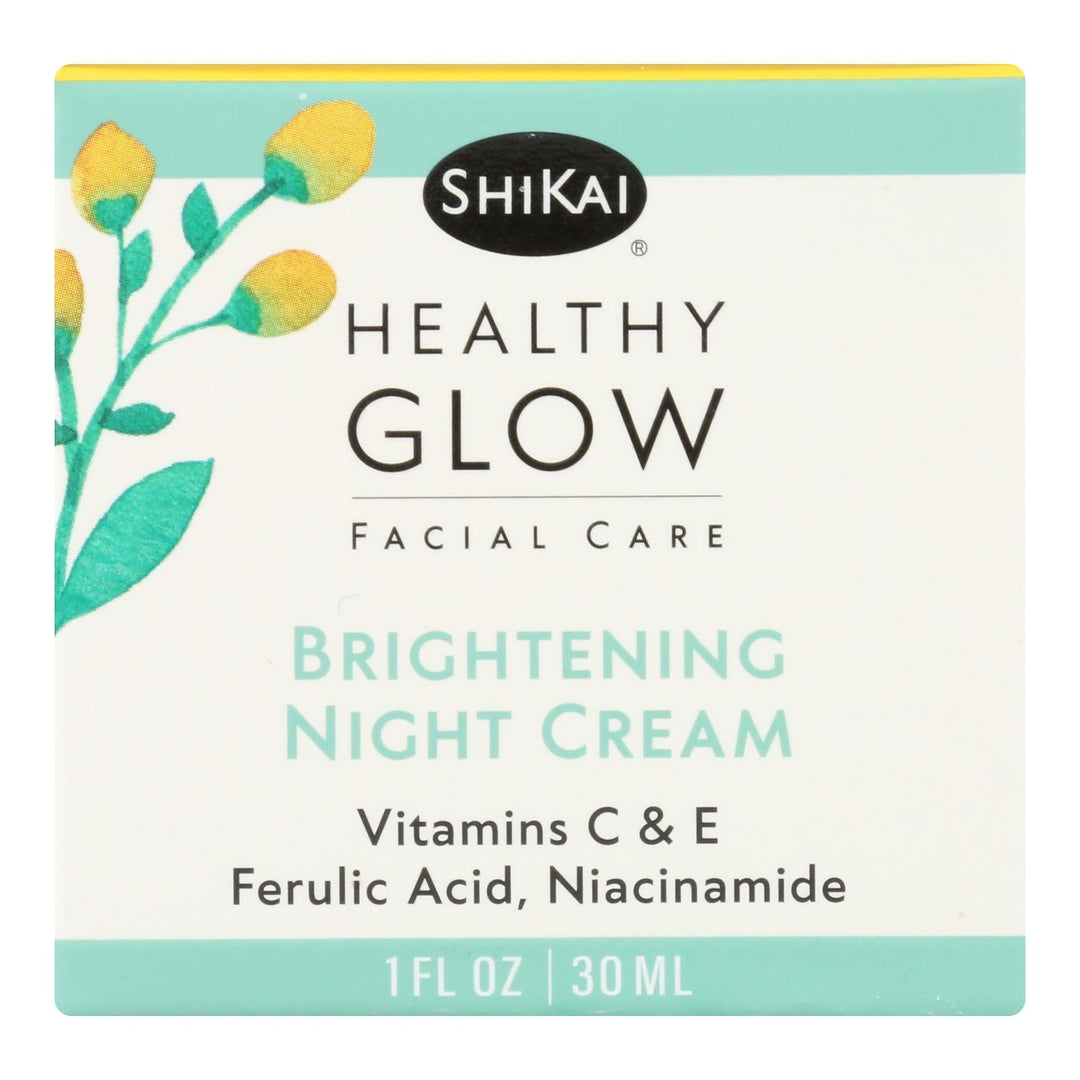 Shikai Products - Night Cream Brightening - 1 Each - 1 Fz - Maras Green