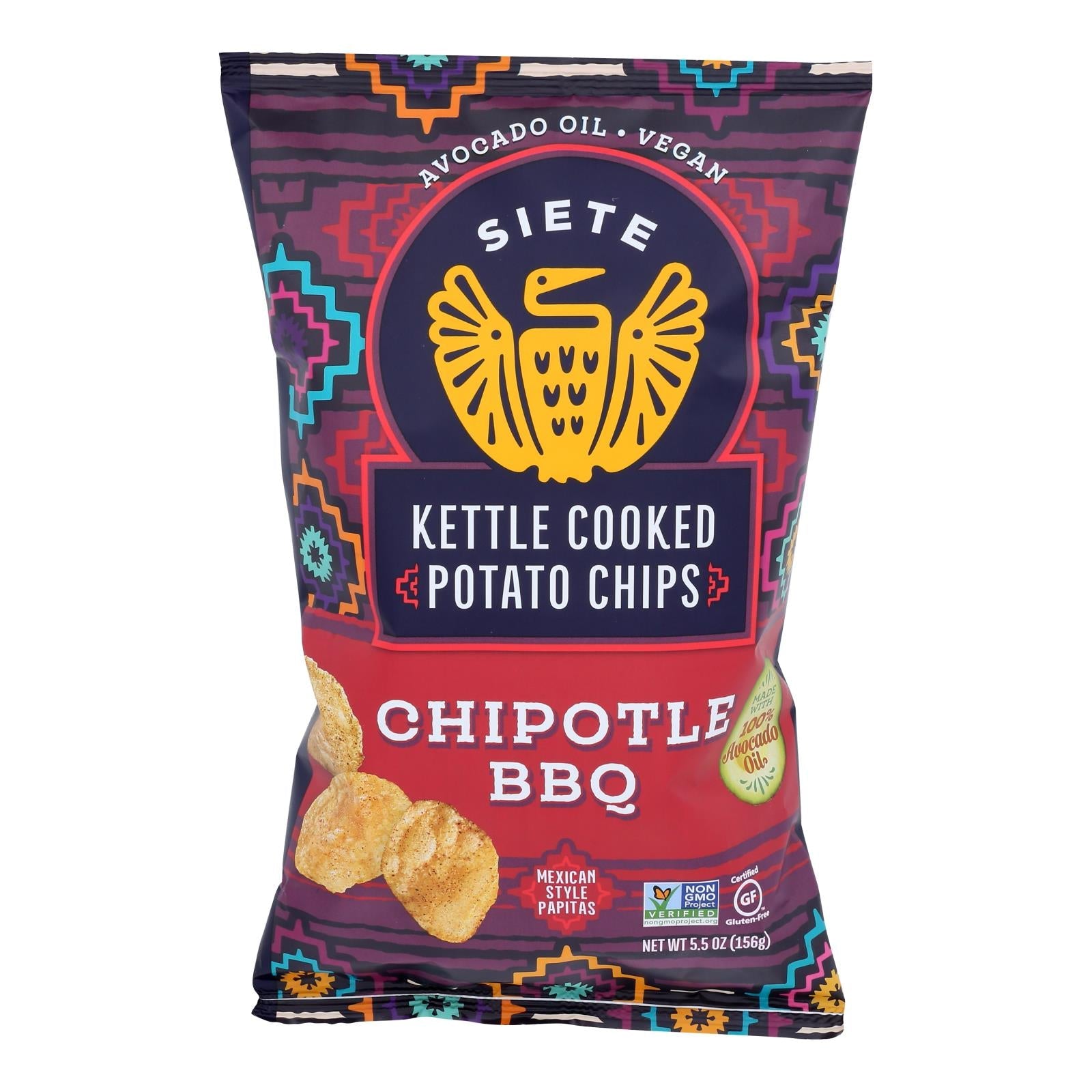 Siete - Kettle Chip Chipotle Bbq - Case Of 6 - 5.5 Oz - Maras Green