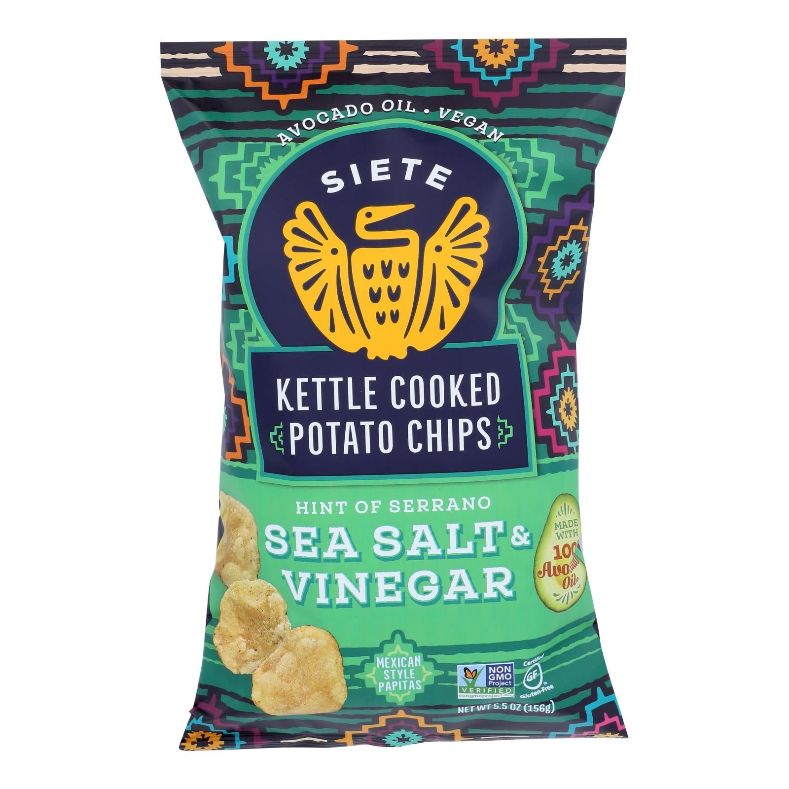 Siete - Ktl/chp Srano Sea Salt Vinegar - Case Of 6 - 5.5 Oz - Maras Green